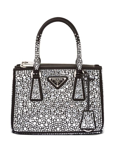 prada bags black fabric|Prada swarovski bag.